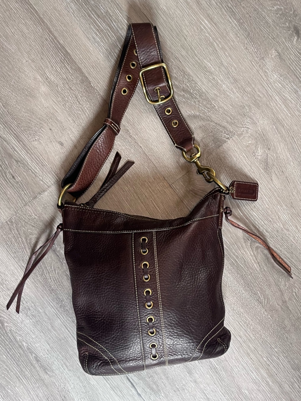 Coach 10399 Chelsea Laced Duffle dark brown